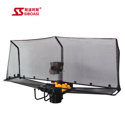 LCD 디스플레이 탁구 실행 기계 DC 12V 80 공 능력 ROHS